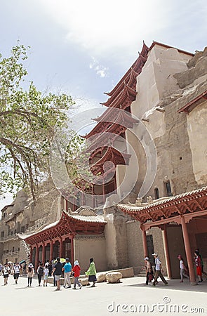 Mogao Caves in Dunhuang, China Editorial Stock Photo